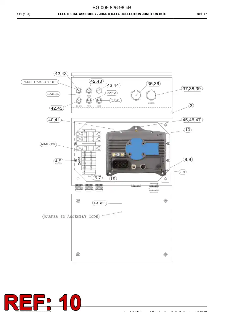 BG00970125b BG 009 701 25b Computer - Sandvik Technical Drawing