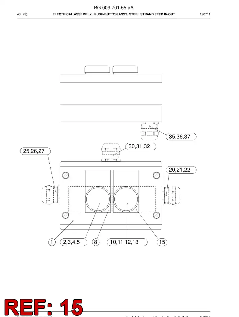 BG00970158a BG 009 701 58a Sign - Sandvik Technical Drawing