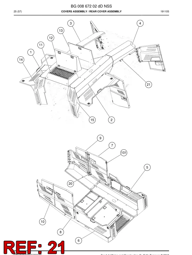 BG00971056a BG 009 710 56a Thrust - Sandvik Technical Drawing