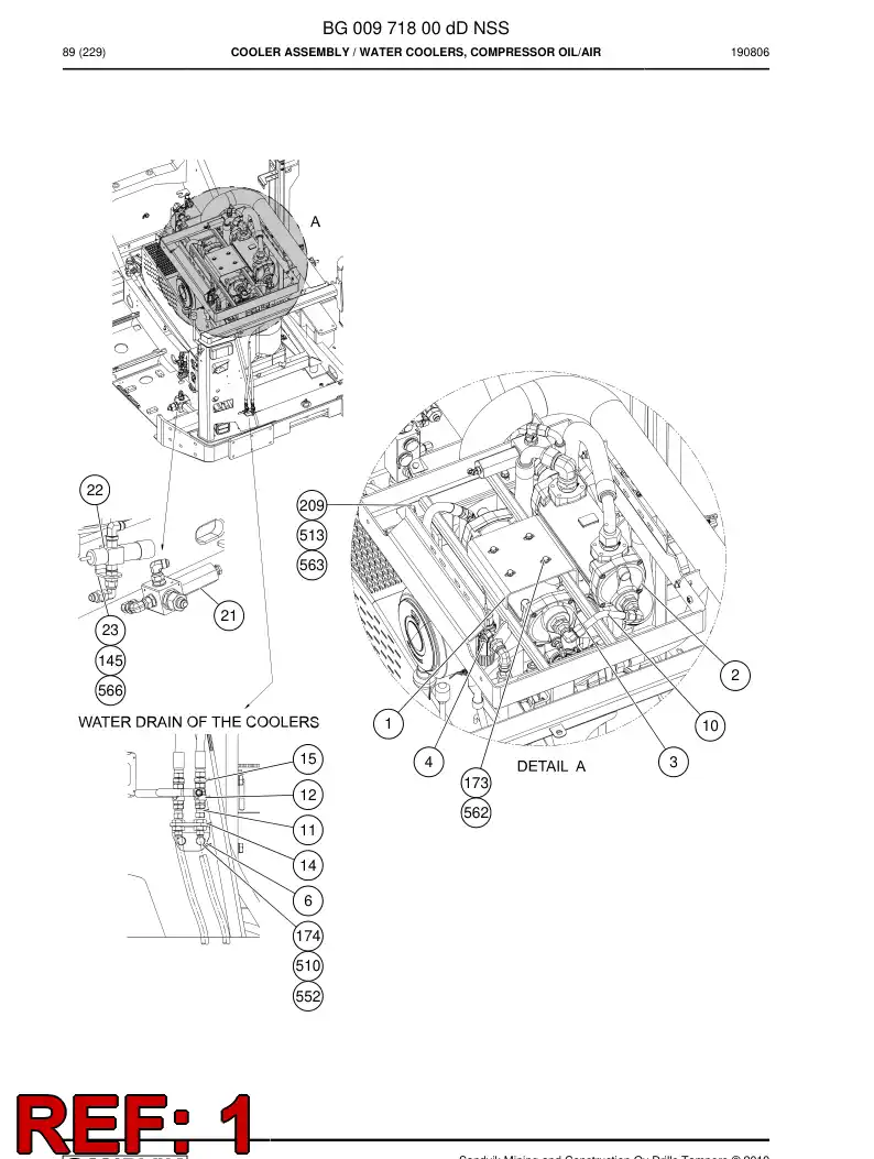 BG00971100a BG 009 711 00a Bracket - Sandvik Technical Drawing