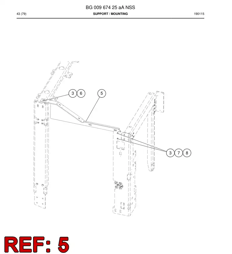 BG00972199a BG 009 721 99a Bracket - Sandvik Technical Drawing