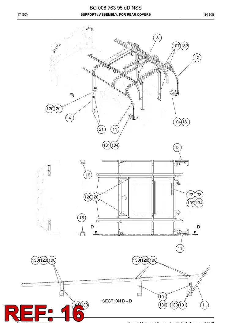 BG00972201a BG 009 722 01a Thrust - Sandvik Technical Drawing
