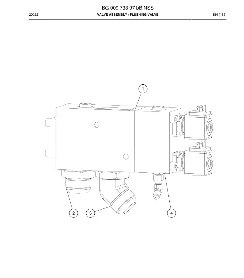 BG00973397b BG 009 733 97b Valve Assembly - Sandvik Technical Drawing
