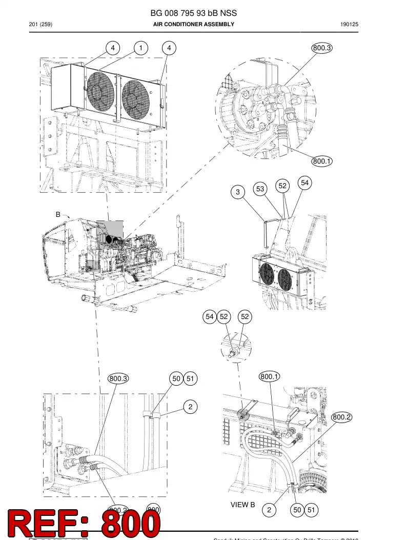 BG00974799a BG 009 747 99a Hose Assembly, Refrigeration - Sandvik Technical Drawing
