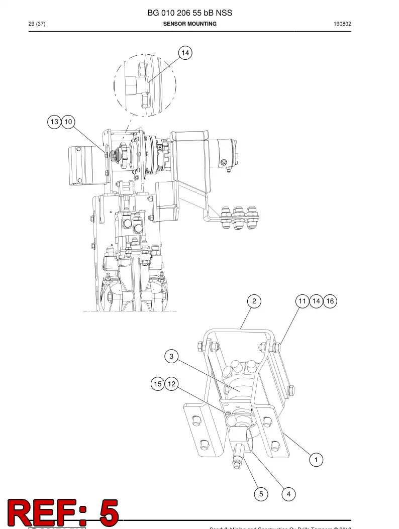 BG00974970a BG 009 749 70a Pin, Threaded - Sandvik Technical Drawing