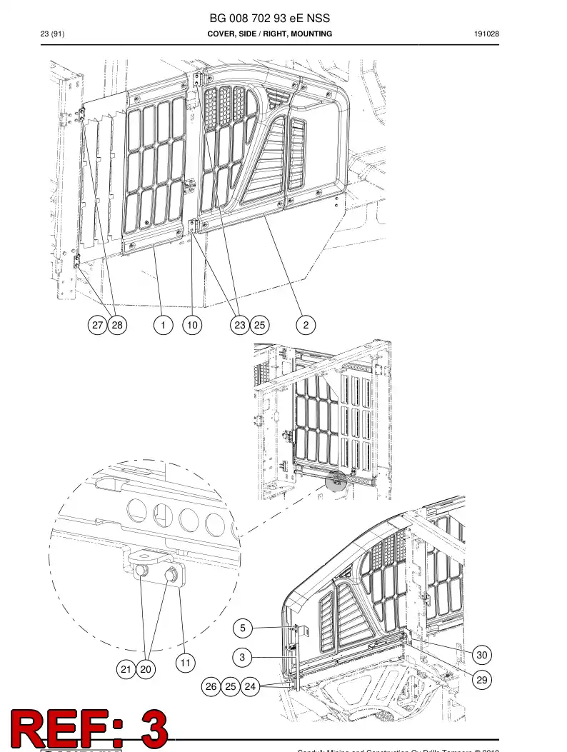 BG00975761d BG 009 757 61d Plate, Stop - Sandvik Technical Drawing