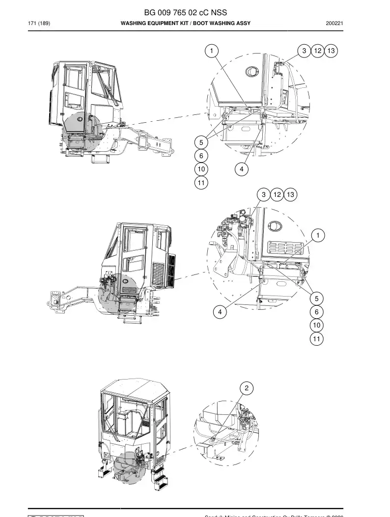 BG00976502c BG 009 765 02c Washing Equipment Kit - Sandvik Technical Drawing