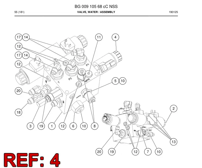 BG00976774a BG 009 767 74a Valve, Spool, Directional, Proportional - Sandvik Technical Drawing