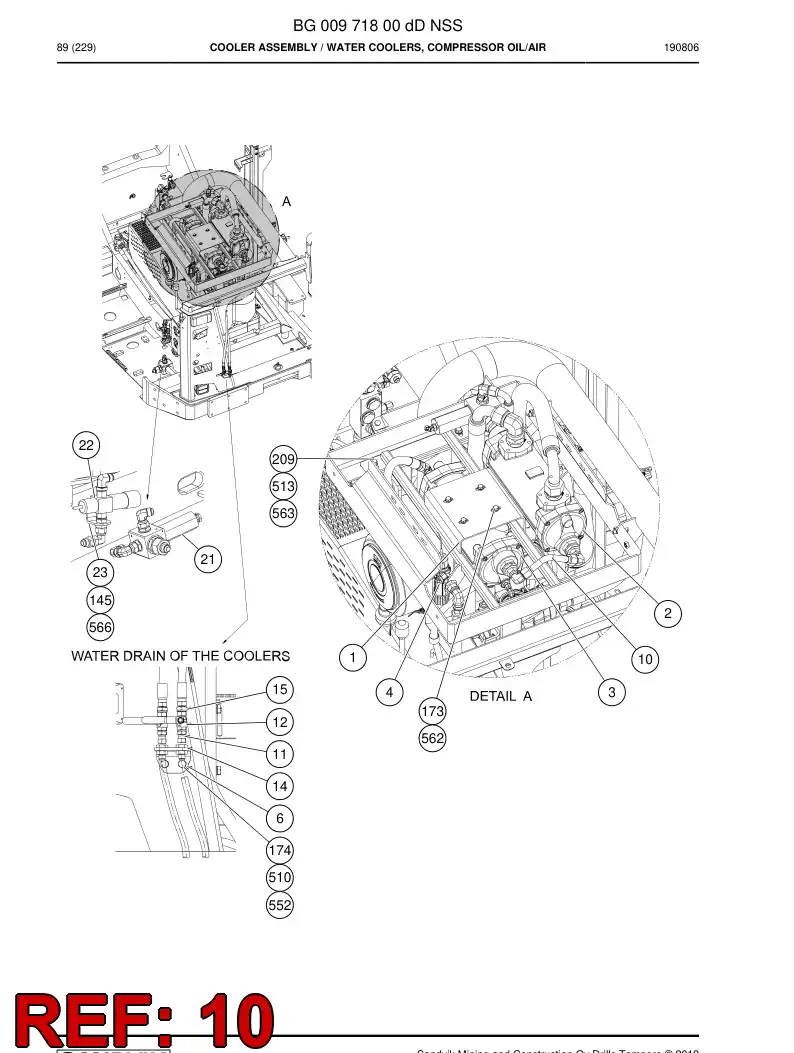 BG00979368a BG 009 793 68a Pipe Assembly - Sandvik Technical Drawing