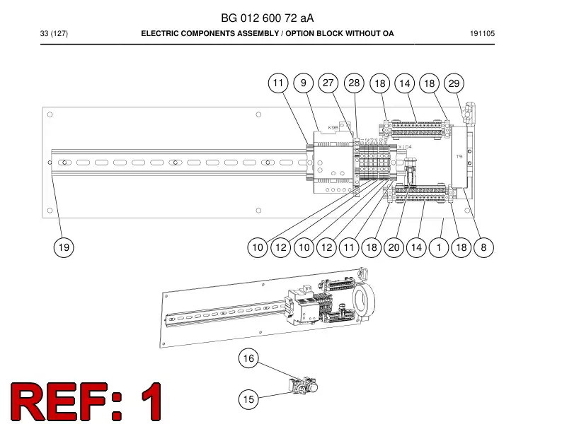 BG00979751b BG 009 797 51b Plate, Mounting - Sandvik Technical Drawing