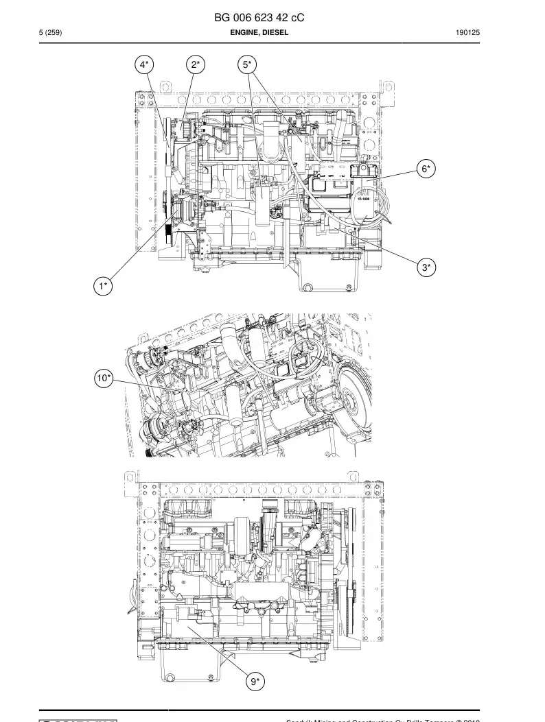 BG00982338a BG 009 823 38a Alternator - Sandvik Technical Drawing