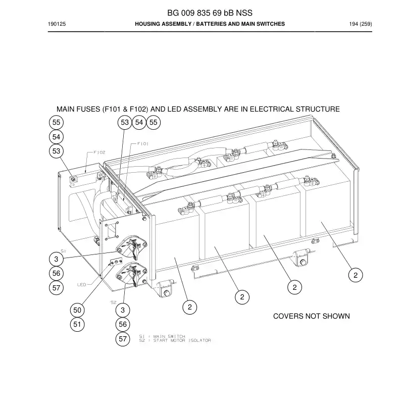 BG00983569b BG 009 835 69b Housing Assembly - Sandvik Technical Drawing