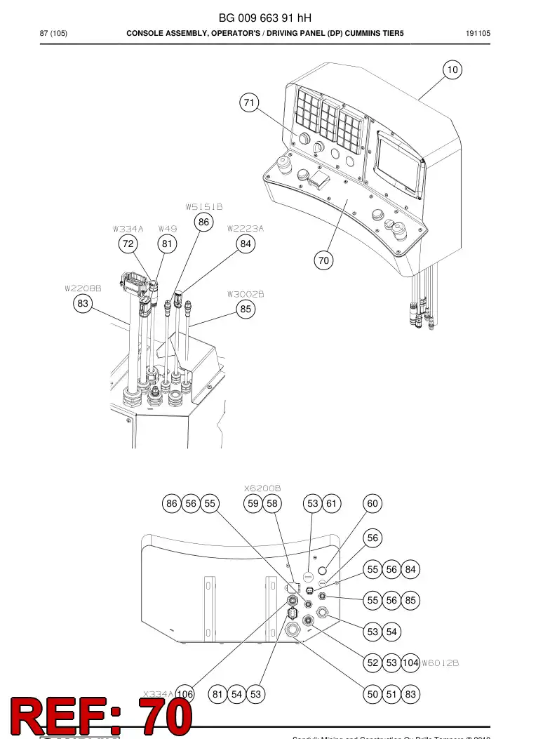 BG00984424b BG 009 844 24b Decal - Sandvik Technical Drawing