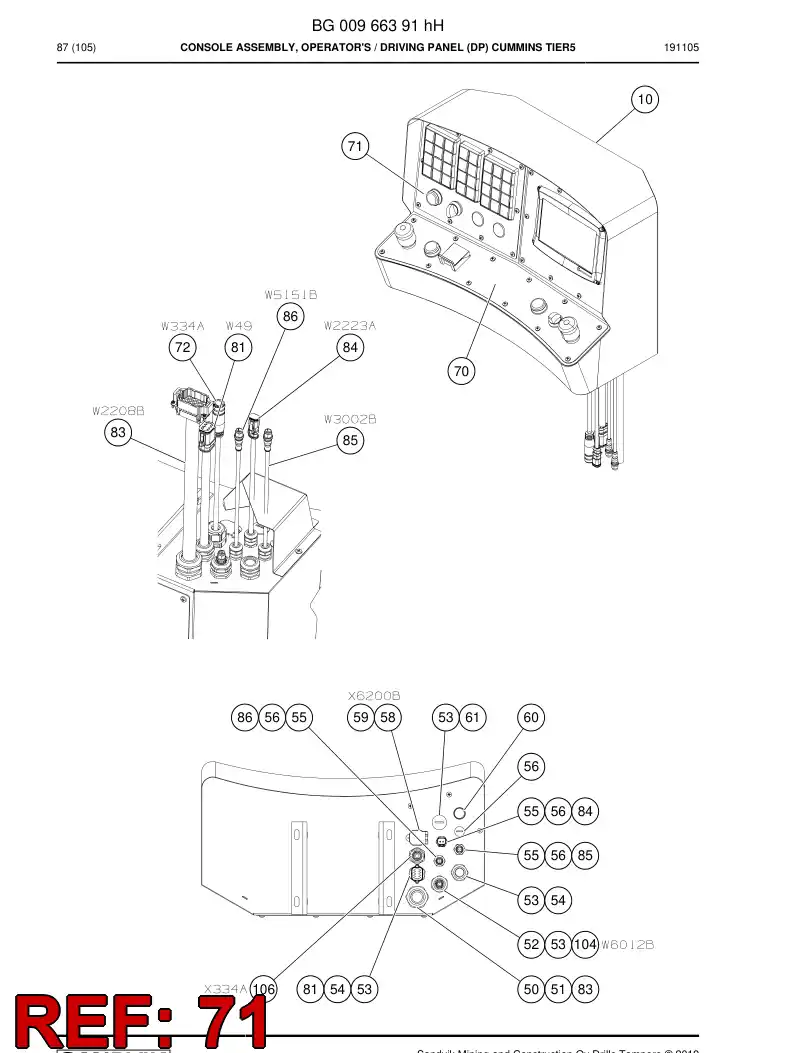 BG00984425b BG 009 844 25b Decal - Sandvik Technical Drawing