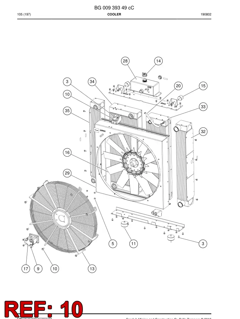 BG00984705a BG 009 847 05a Bolt - Sandvik Technical Drawing