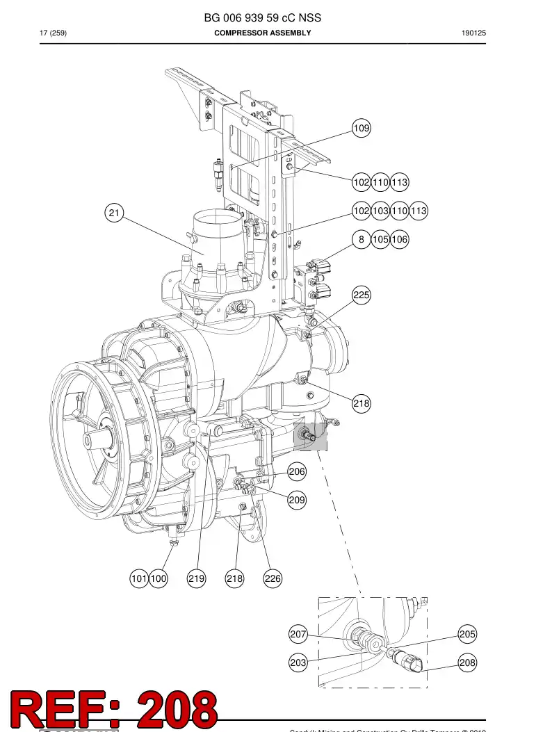 BG00986464a BG 009 864 64a Sensor, Temperature - Sandvik Technical Drawing