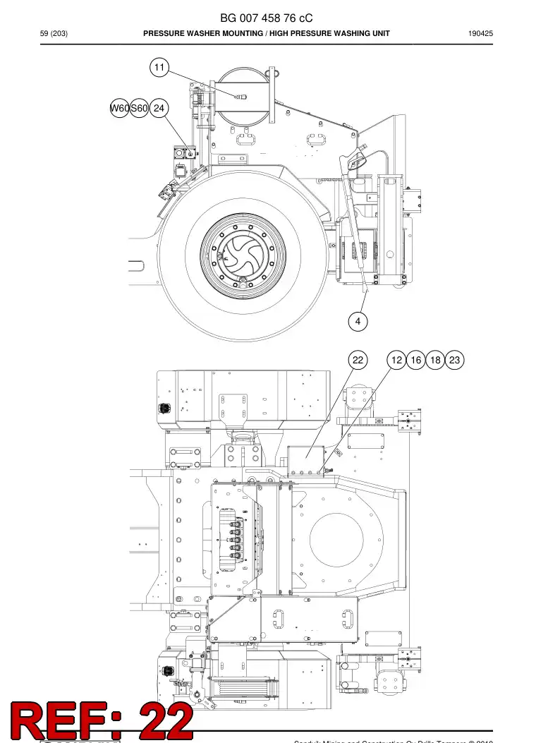 BG00987134a BG 009 871 34a Cover, Rubber - Sandvik Technical Drawing
