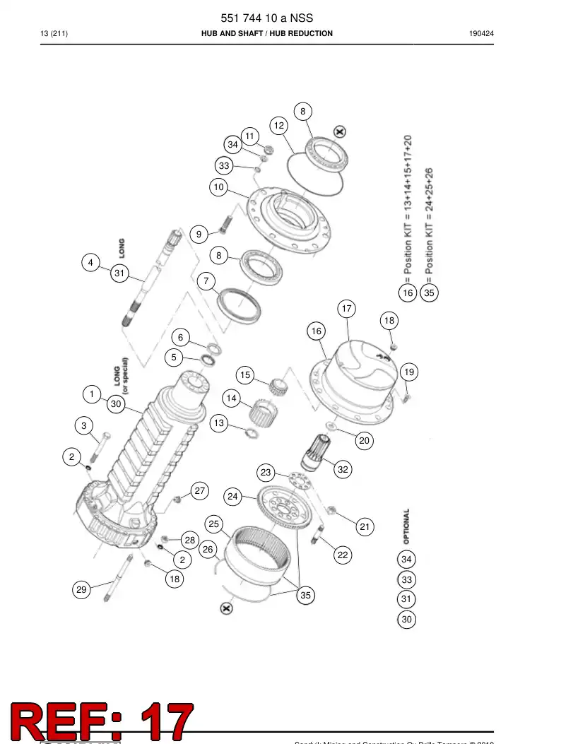 BG00987235a BG 009 872 35a Planet Carrier - Sandvik Technical Drawing