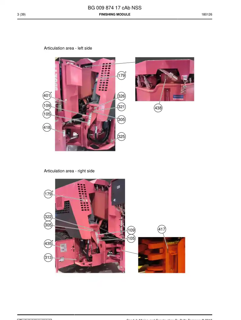 BG00987417c BG 009 874 17c Finishing module - Sandvik Technical Drawing