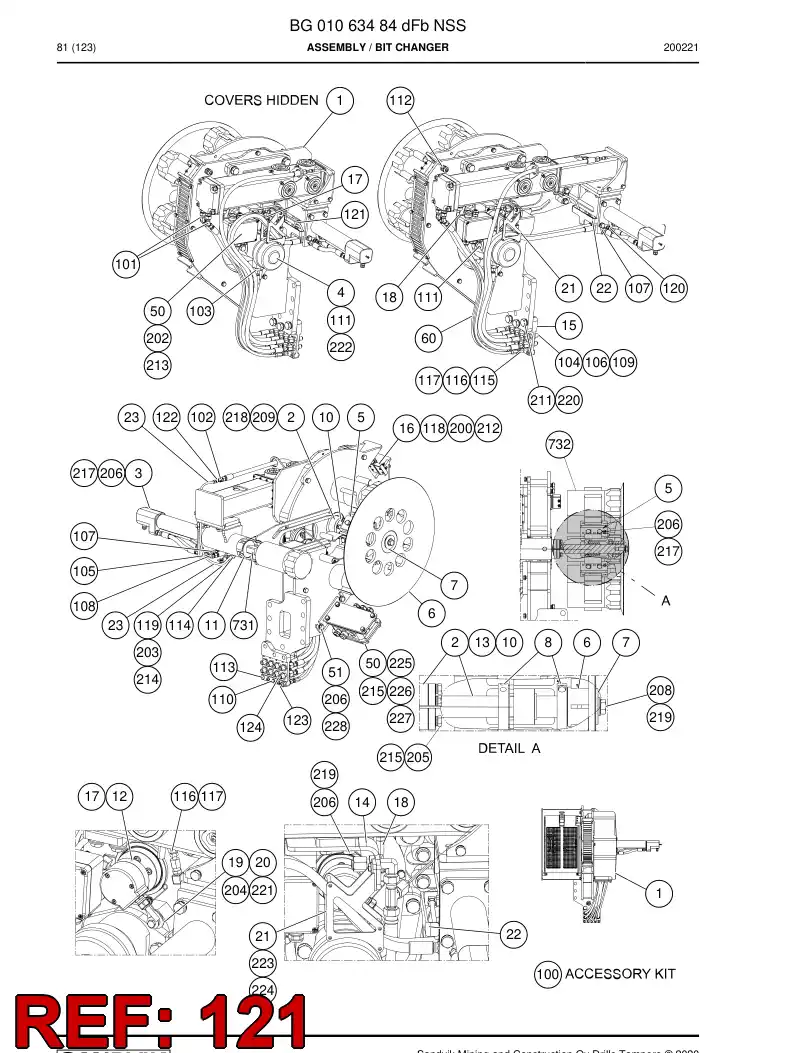 BG00988252b BG 009 882 52b Fitting, Swivel nut elbow - Sandvik Technical Drawing