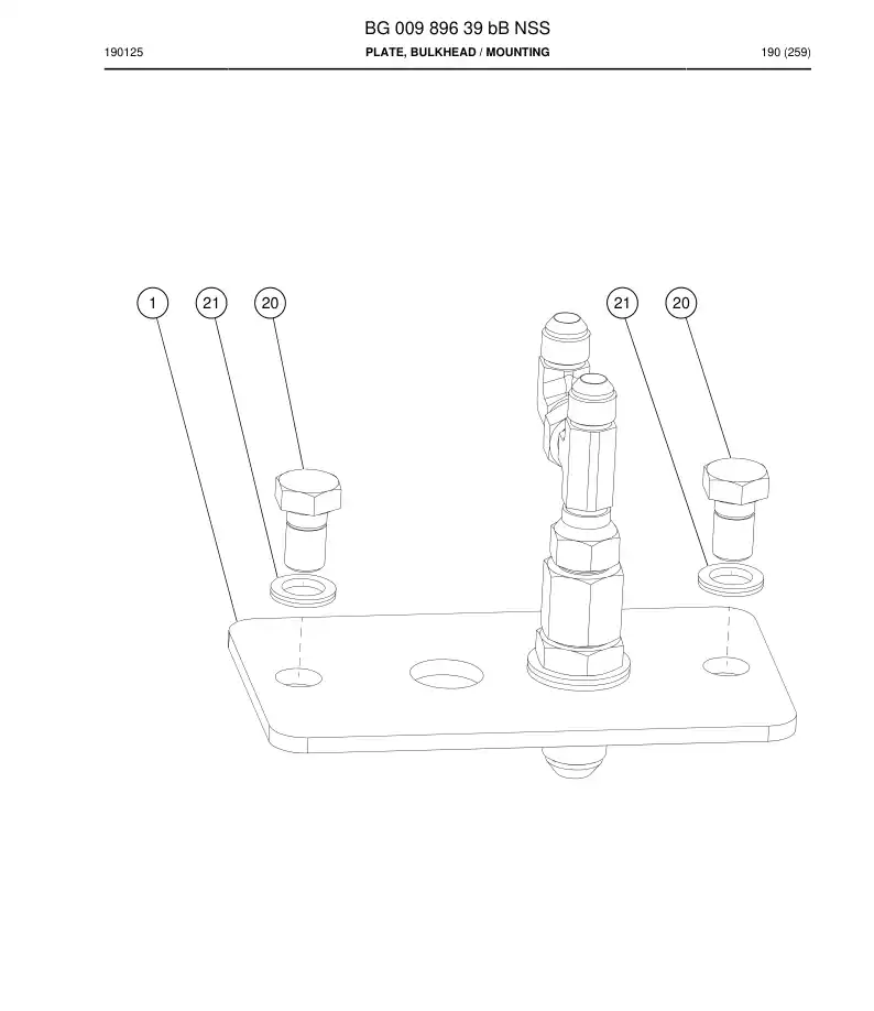 BG00989639b BG 009 896 39b Plate, Bulkhead - Sandvik Technical Drawing