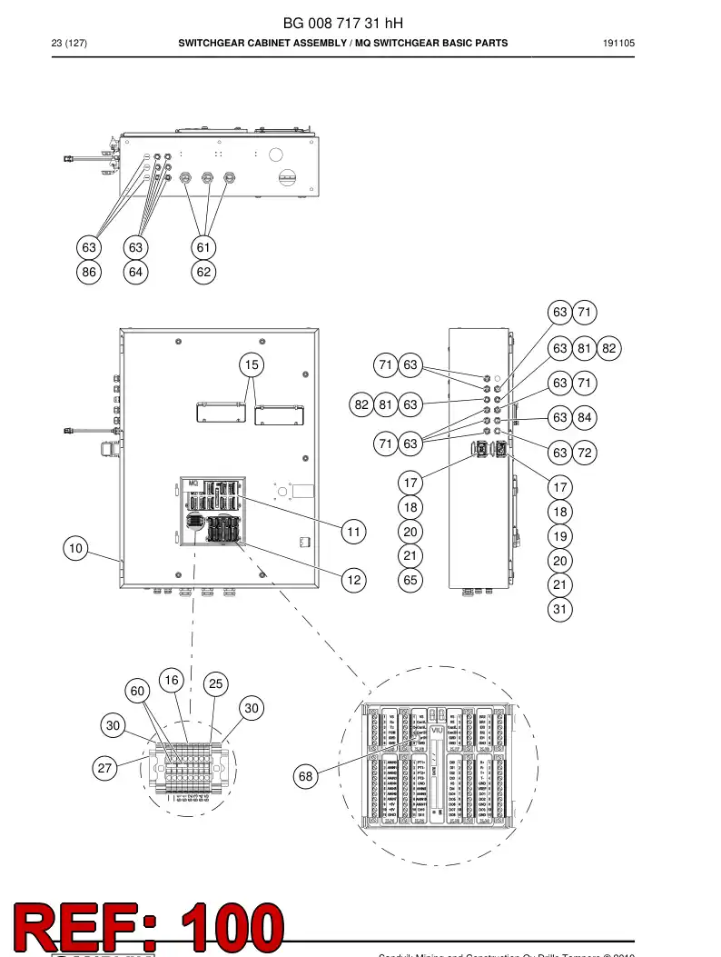 BG00990996d BG 009 909 96d Wiring Harness Assembly - Sandvik Technical Drawing