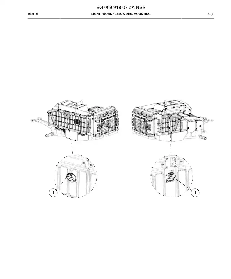BG00991807a BG 009 918 07a Light, Work - Sandvik Technical Drawing