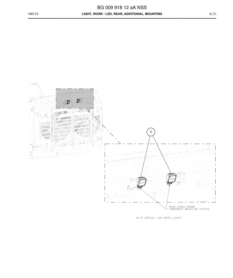 BG00991812a BG 009 918 12a Light, Work - Sandvik Technical Drawing