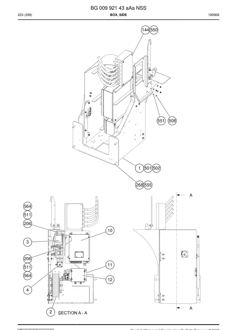 BG00992143a BG 009 921 43a Box, Side - Sandvik Technical Drawing