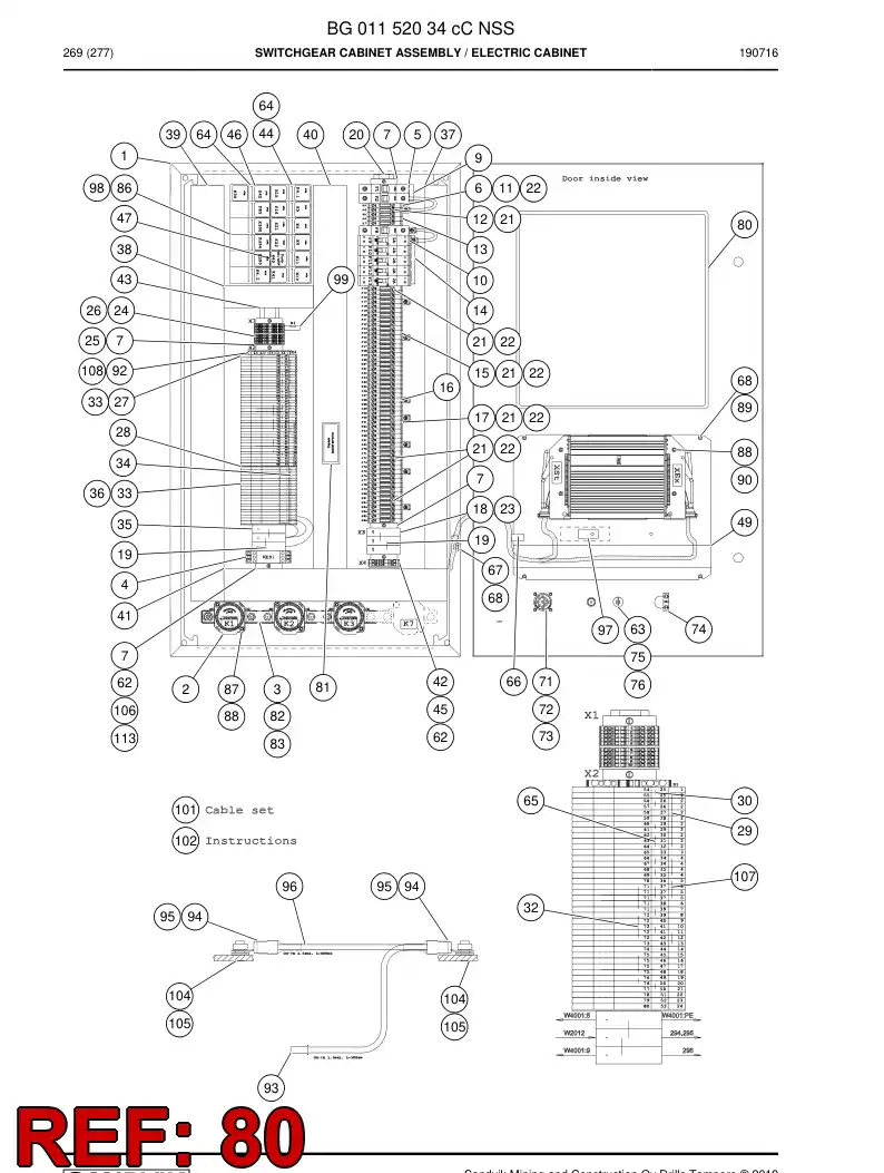 BG00992373d BG 009 923 73d Decal - Sandvik Technical Drawing