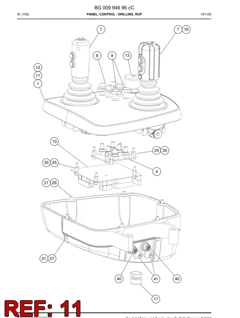 BG00994698e BG 009 946 98e Decal - Sandvik Technical Drawing