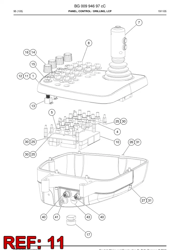 BG00994699b BG 009 946 99b Decal - Sandvik Technical Drawing
