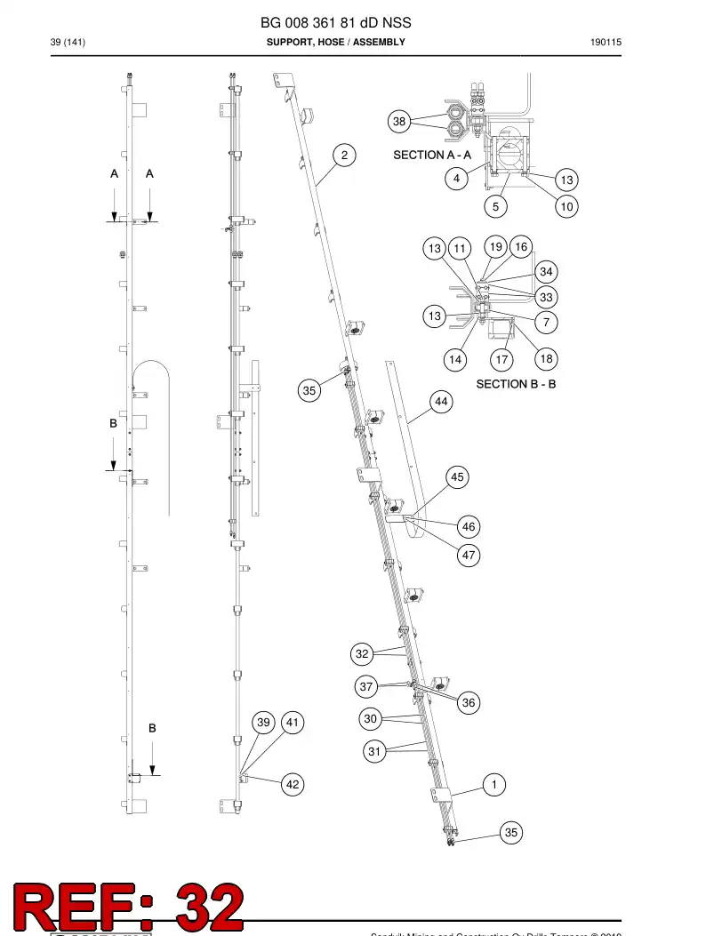 BG00997467b BG 009 974 67b Pipe, Pressure - Sandvik Technical Drawing