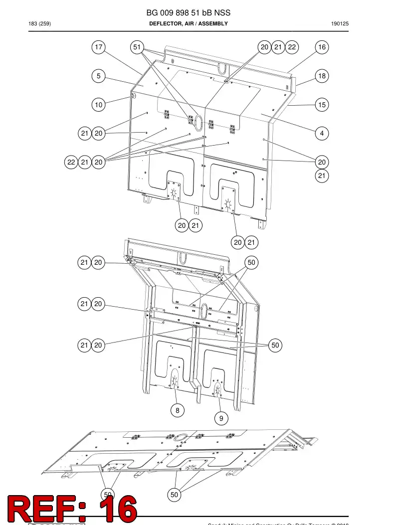 BG00998247a BG 009 982 47a Profile, Rubber - Sandvik Technical Drawing