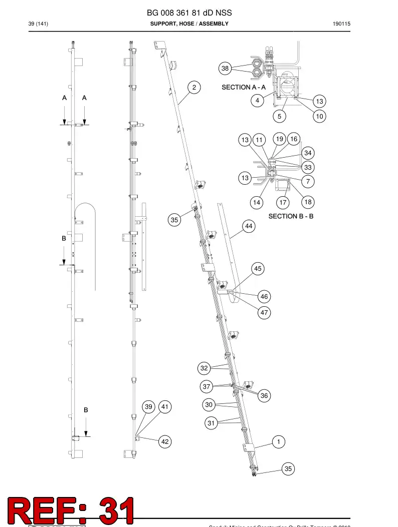 BG00998489b BG 009 984 89b Pipe, Pressure - Sandvik Technical Drawing
