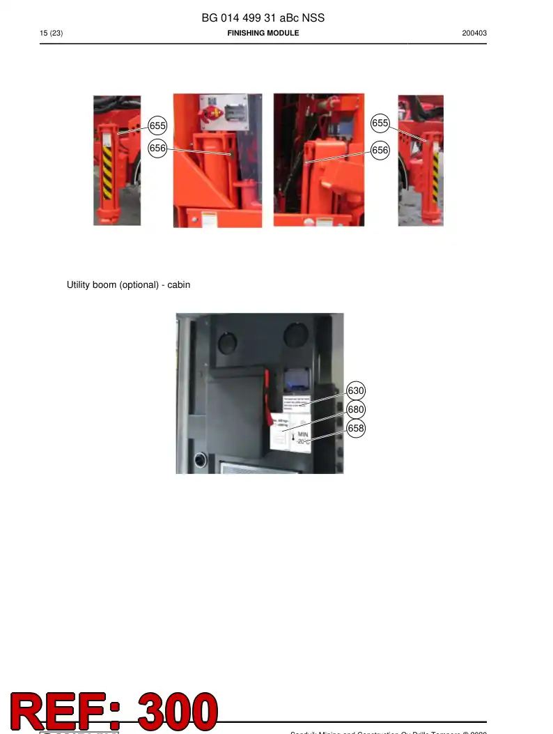 BG01000504d BG 010 005 04d Decal set - Sandvik Technical Drawing
