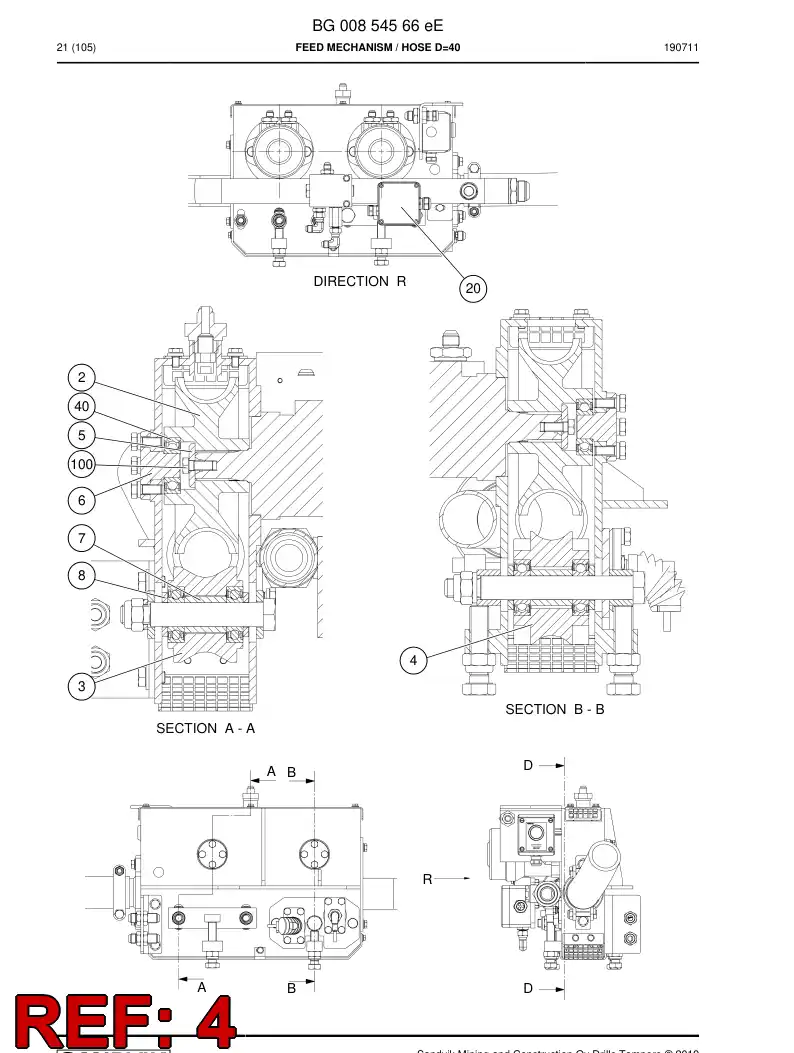 BG01001632a BG 010 016 32a Roller - Sandvik Technical Drawing