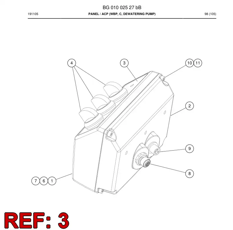 BG01002552b BG 010 025 52b Decal - Sandvik Technical Drawing