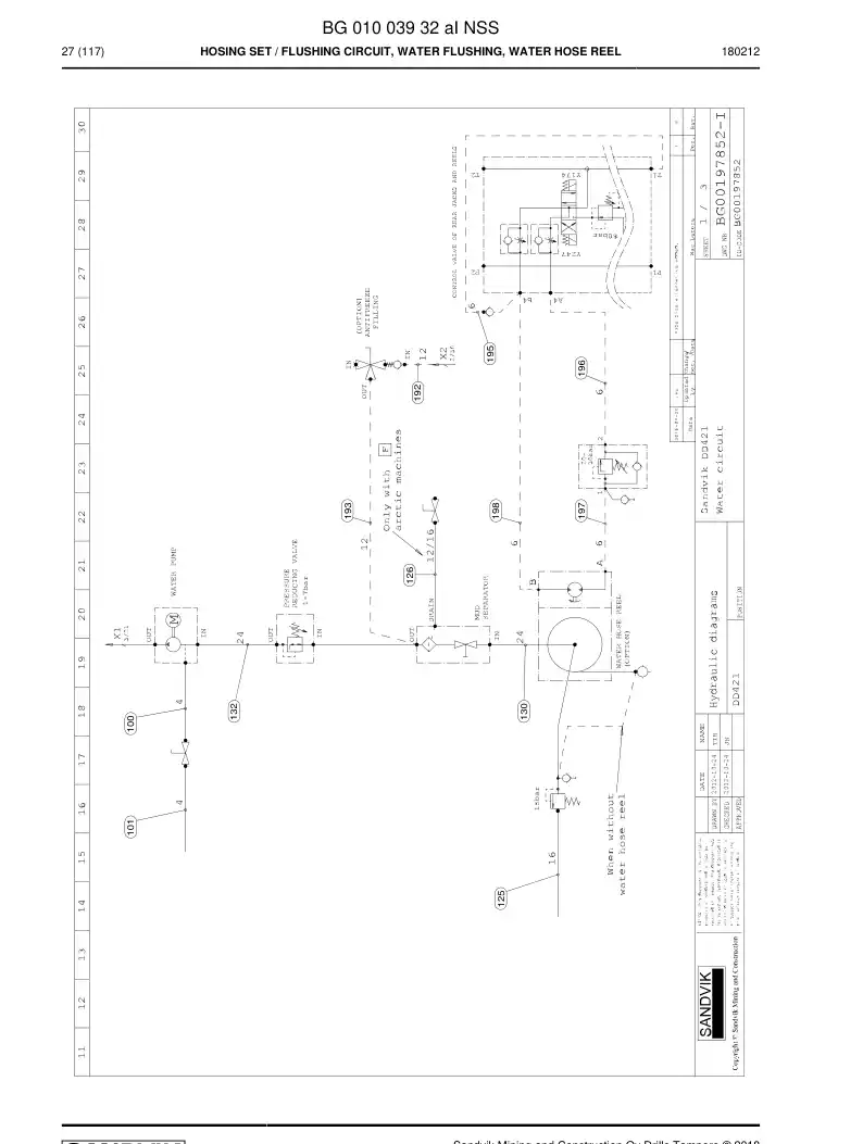 BG01003932a BG 010 039 32a Hosing Set - Sandvik Technical Drawing