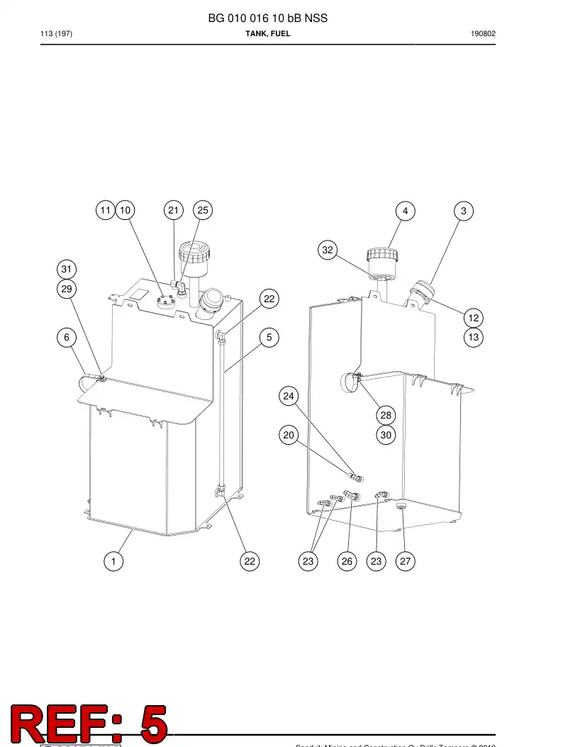 BG01004280a BG 010 042 80a Pipe, Plastic - Sandvik Technical Drawing
