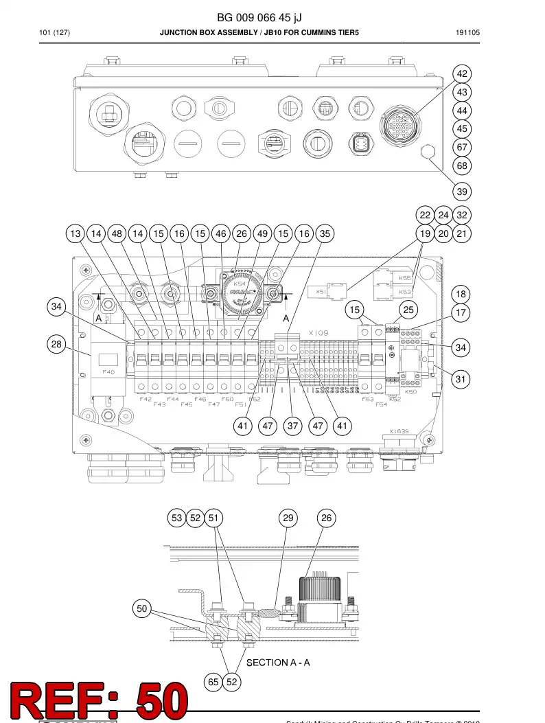 BG01004479a BG 010 044 79a Insulator - Sandvik Technical Drawing
