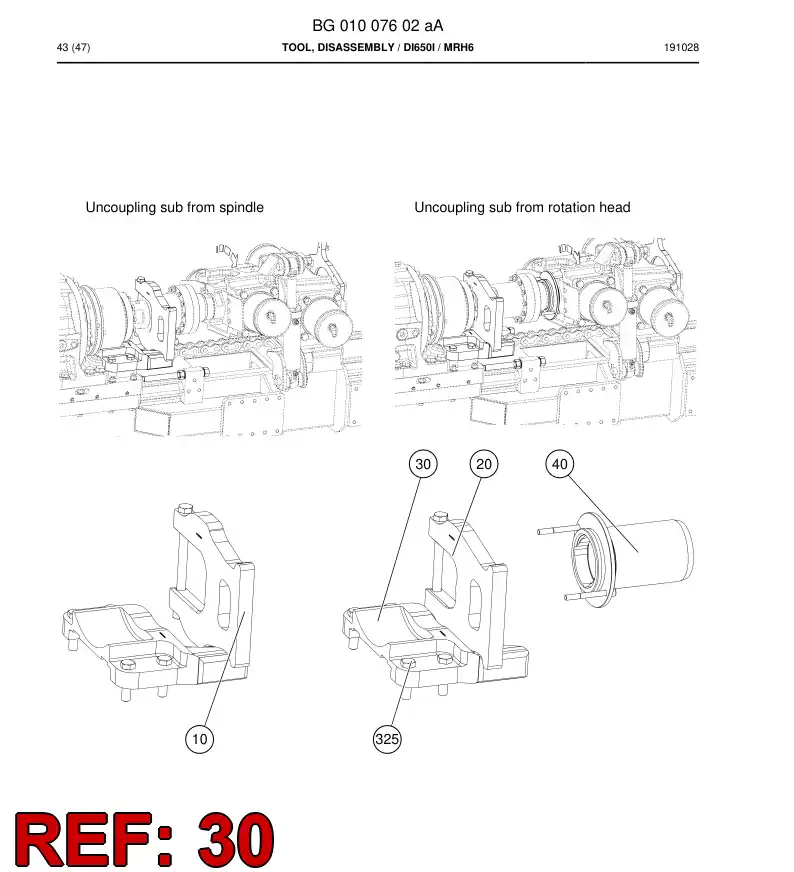 BG01006145a BG 010 061 45a Support, Torque - Sandvik Technical Drawing