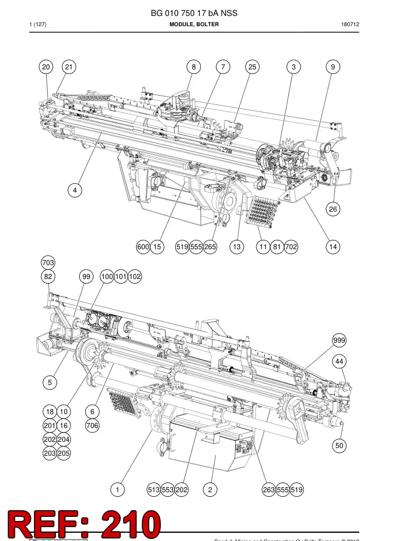 BG01006620a BG 010 066 20a Plate, Attachment - Sandvik Technical Drawing