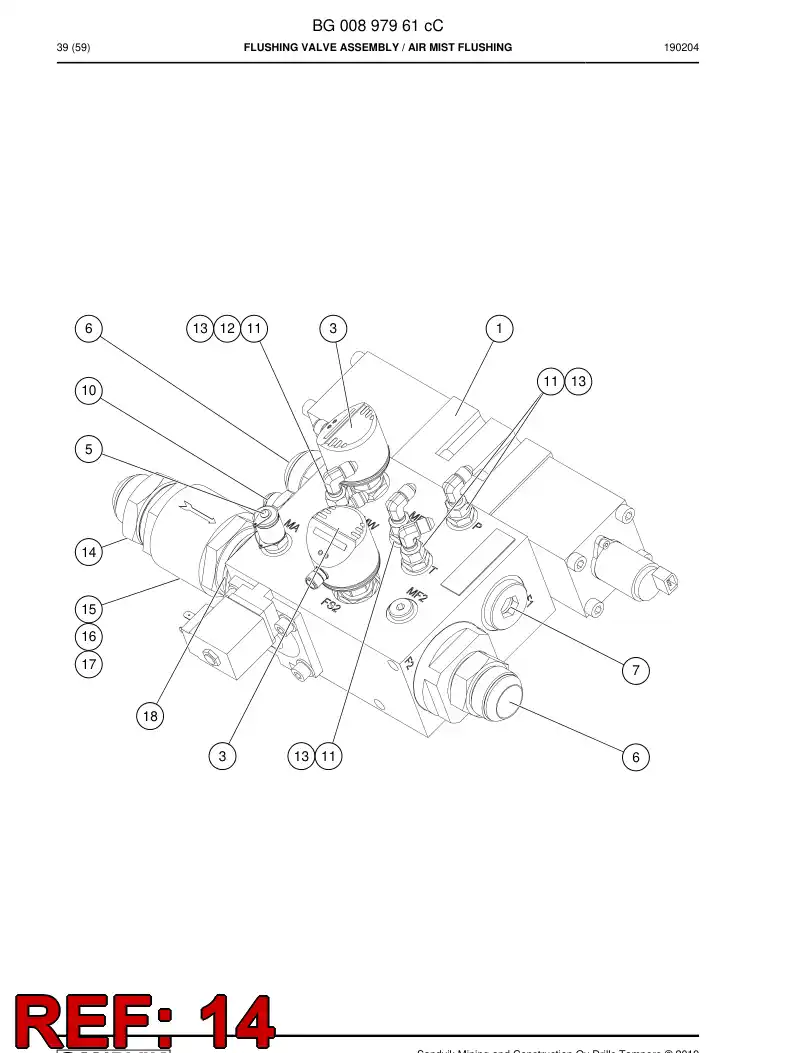 BG01007058a BG 010 070 58a ADAPTER - Sandvik Technical Drawing