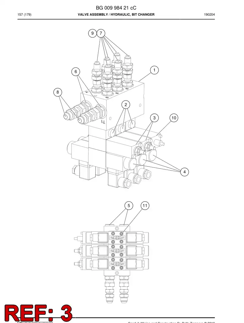 BG01007587a BG 010 075 87a VLVULA, REDUCCIN DE PRESIN - Sandvik Technical Drawing