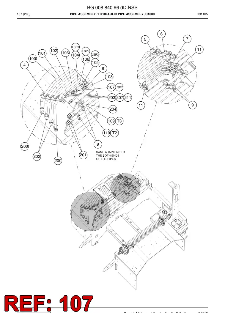 BG01007919b BG 010 079 19b Pipe, Pressure - Sandvik Technical Drawing