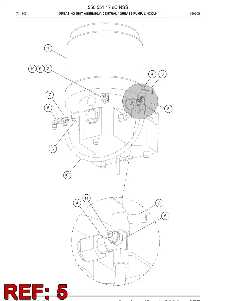 BG01008378a BG 010 083 78a Extension, Connection - Sandvik Technical Drawing
