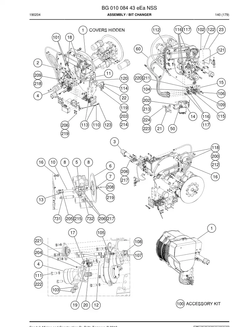 BG01008443e BG 010 084 43e ASSEMBLY - Sandvik Technical Drawing