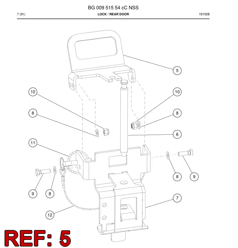BG01010420b BG 010 104 20b Lever - Sandvik Technical Drawing