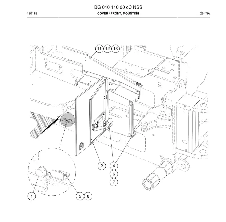 BG01011000c BG 010 110 00c Cover - Sandvik Technical Drawing